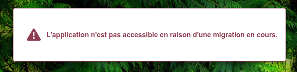 Message de migration