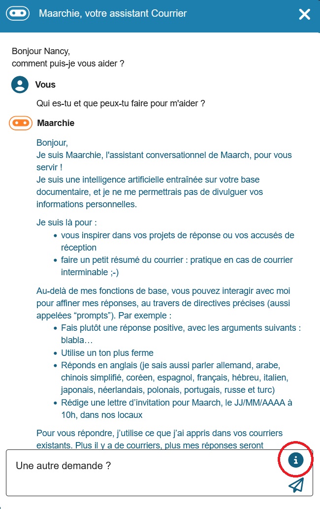 Vue informative Maarchie