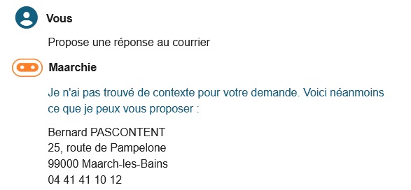 Message Aucun contexte