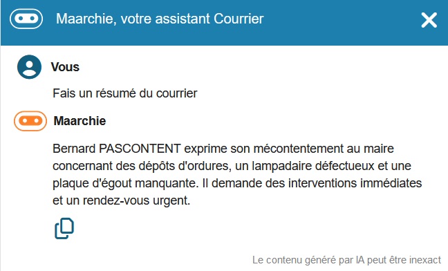 Résumé courrier