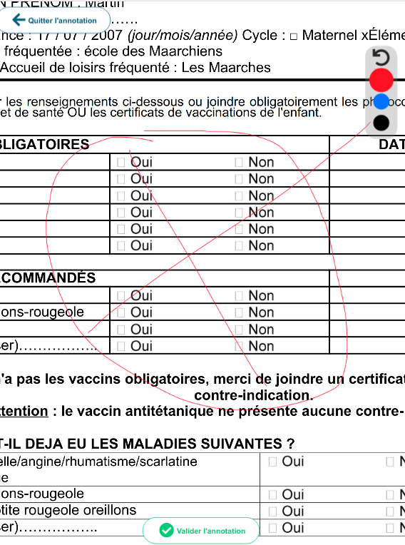 Saisie annotation