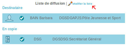 Gestion des listes de diffusion