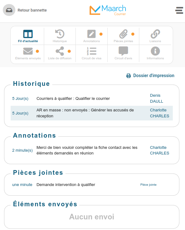 Imprimer le dossier d'impression