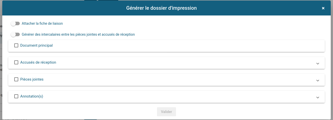 Imprimer le dossier d'impression