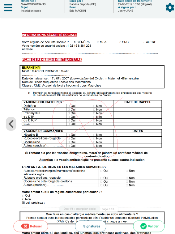 Saisie annotation