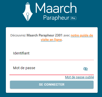 message affiché sur l’écran de connexion