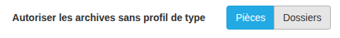Versement non typé uniquement de pièces