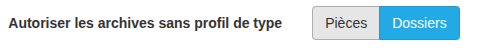 Versement non typé uniquement de dossiers