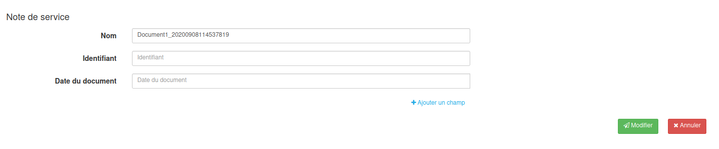 Modifier les métadonnées Socle