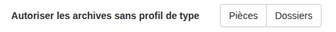 Versement sans profil d'archives refusé