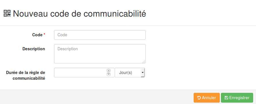 Ajouter une règle de communicabilité