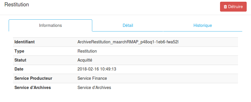 Finalisation de la restitution