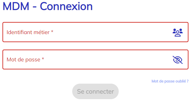 écran d'authentification de l'utilisateur @